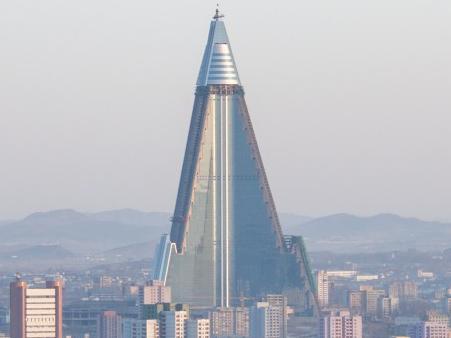 the Ryugyong Hotel. Picture: Getty Images.