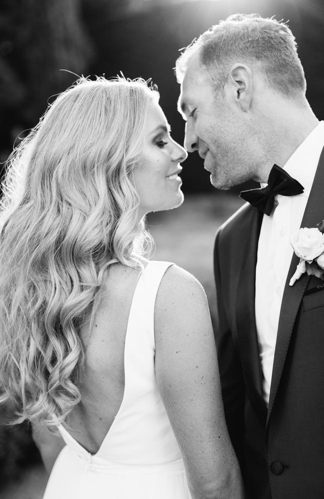 The wedding of Travis Cloke and Rebeccah Panozza, which was held at Coombes Estate in the Yarra Valley. Picture: Heart and Colour