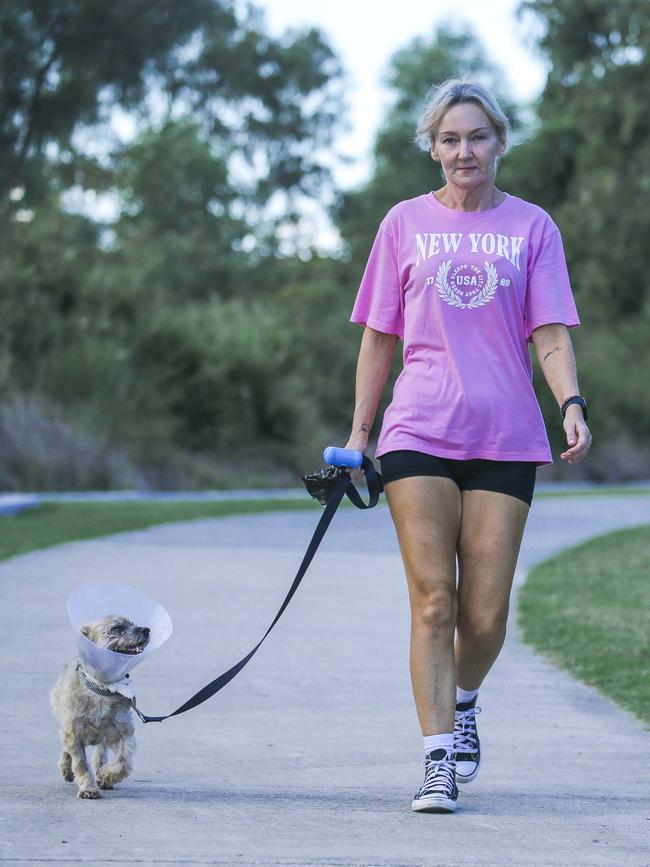 Mags Bowen with Bailey. Picture: Glenn Campbell