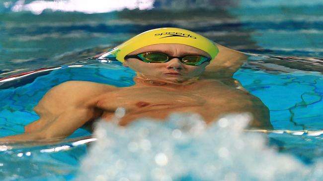 Mitch Larkin swims the Men 200 Metre Backstroke