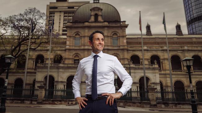 David Crisafulli at the Queensland parliament in Brisbane. Picture: Glenn Hunt