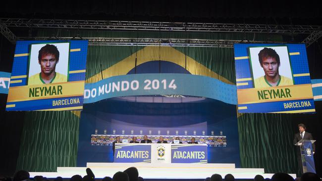 Brazil's soccer coach Luiz Felipe Scolari announces his list of players.