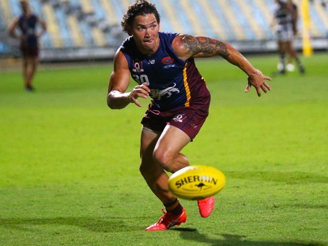 Pictured: Phillip Wills. Cairns City Lions v Port Douglas Crocs at Cazalys Stadium. Elimination Final. AFL Cairns 2024. Photo: Gyan-Reece Rocha