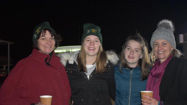 Jane MacFarlane with Madi, Lacey, and Michelle Balloch at the 2021 Killarney Bonfire Night.