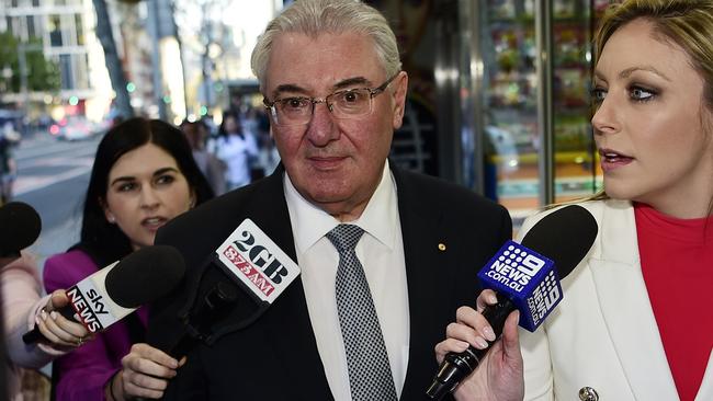 Ian Robertson leavesICAC on Thursday. Picture: AAP.