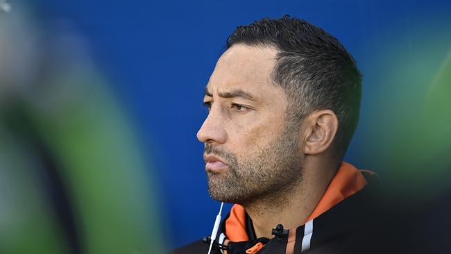 Wests Tigers assistant coach Benji Marshall. Picture: Ian Hitchcock/Getty