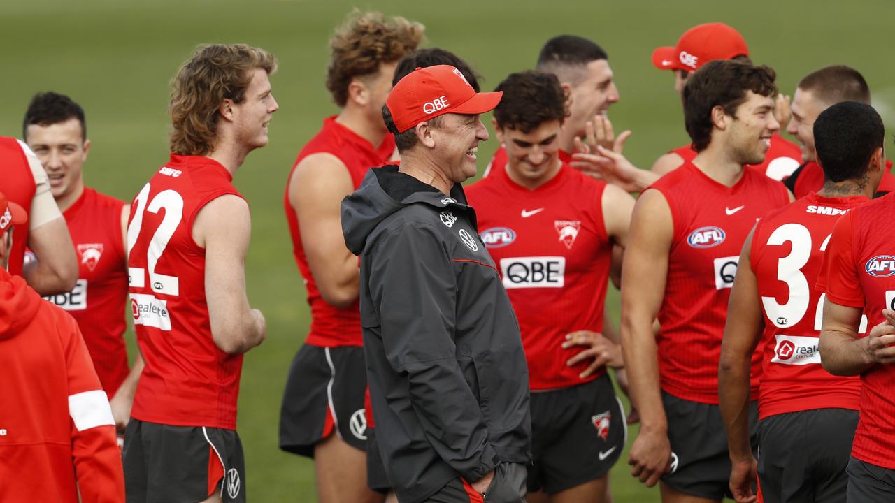 The Swans trained at Punt Rd during the week, before heading down the highway for Geelong.