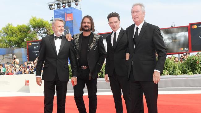 Sam Neill, Warwick Thornton, Matt Day and Bryan Brown walk the red carpet ahead of the 'Sweet Country' screening during the 74th Venice Film Festival at Sala Grande  in Venice, Italy. Picture: Dominique Charriau/WireImage