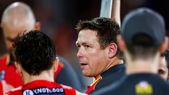 Gold Coast coach Stuart Dew is a popular figure at the club. (Photo by Dylan Burns/AFL Photos via Getty Images)