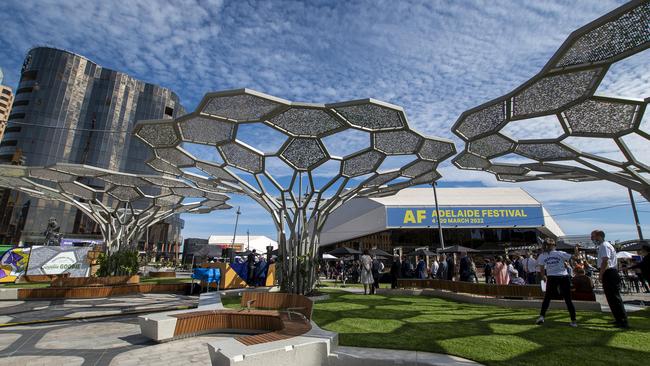 The Festival Plaza’s public area is now open. Picture: NCA NewsWire / Naomi Jellicoe