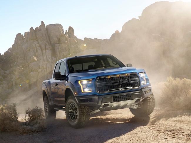 Off road ... The 2015 Ford F150 Raptor, US model. Photo: Supplied