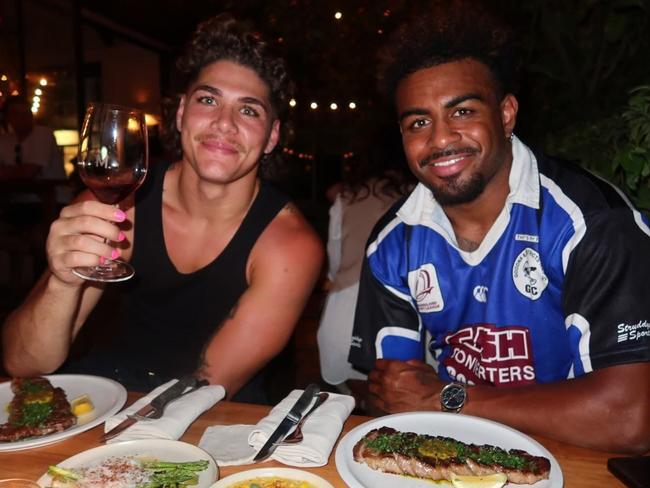 Reece Walsh and Ezra Mam holidayed together in Bali recently. Picture: Instagram