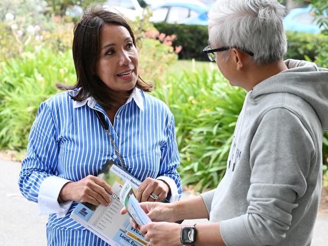 Liberal candidate Rachel Westaway was leading the Greens Angelica Di Camillo 51.6 per cent to 48.4 per cent on a two party preferred basis. Picture: Josie Hayden