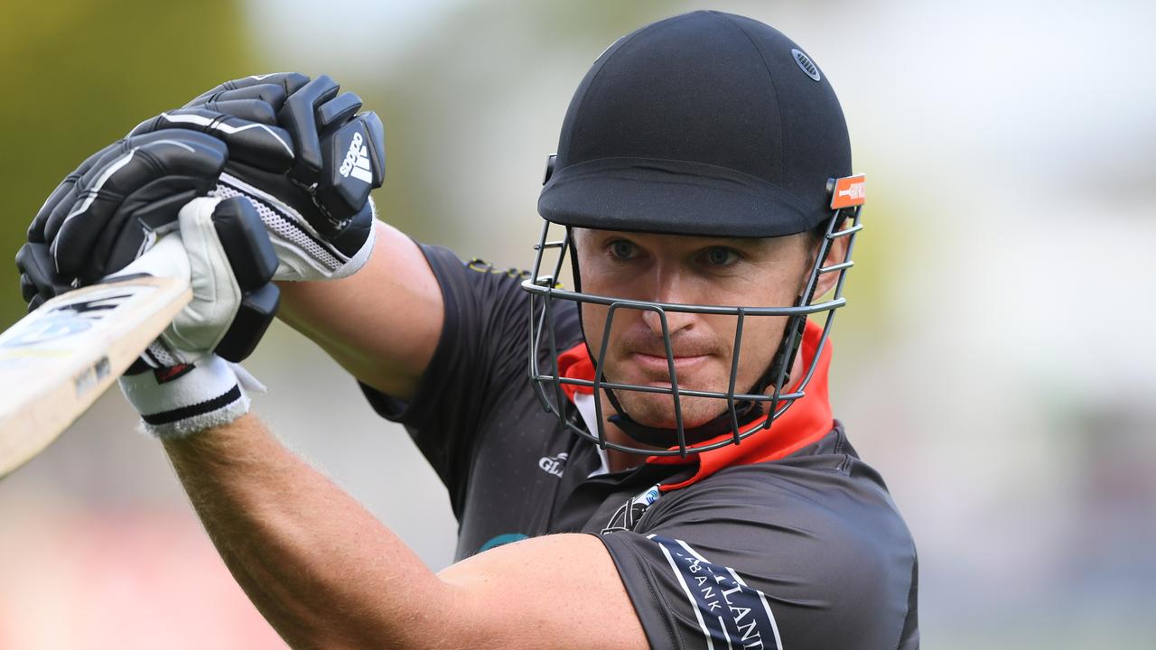 Beauden Barrett warms up to bat during the T20 Black Clash at McLean Park.