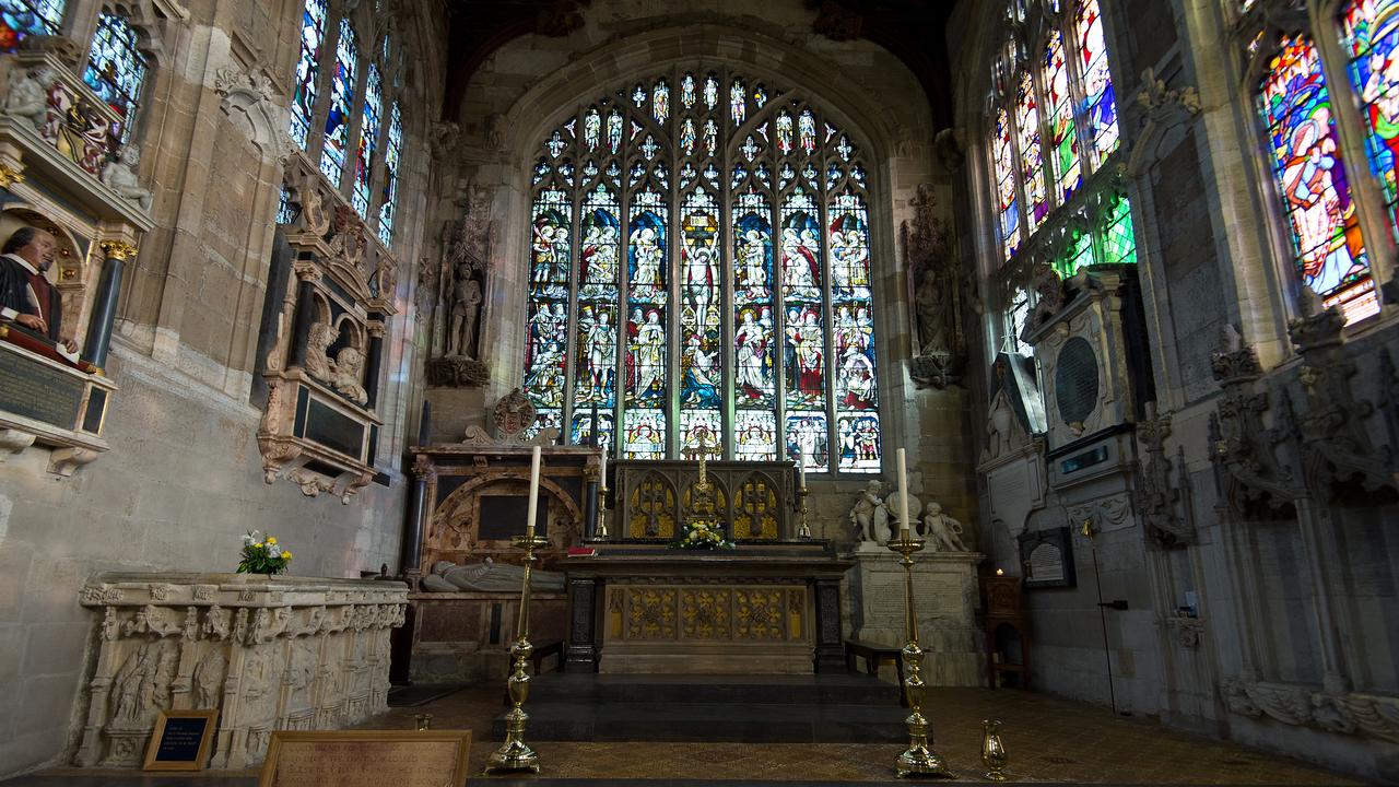 The grave of William Shakespeare. He did much with the dash between his birth and death. Picture: Getty