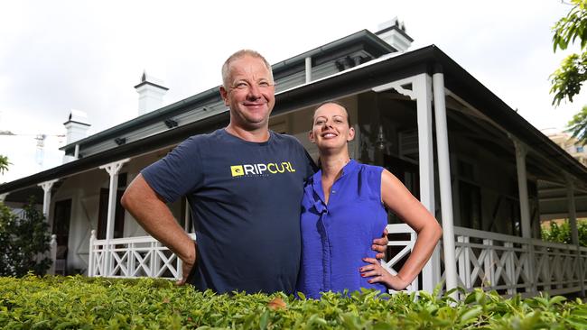 Kangaroo Point heritage home owners Chris and Nicki Snape defend their right to develop the property.