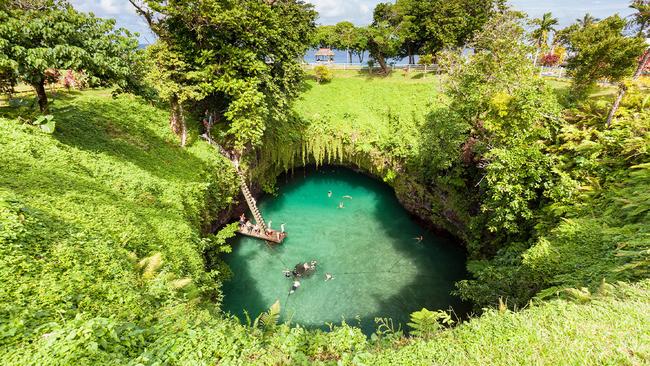 The To-Sua Ocean Trench is a popular swimming hole in Samoa.