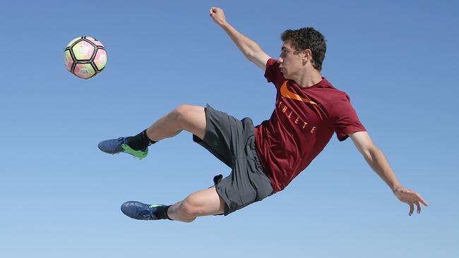 It was only a couple of weeks ago Seb Pasquali was showing off his skills on a Melbourne beach. Picture: Wayne Ludbey