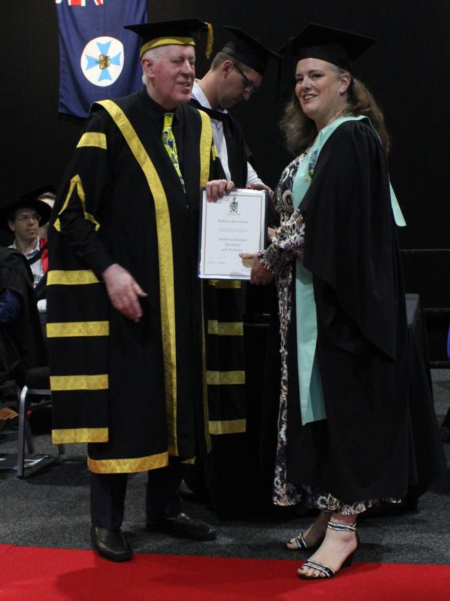 Katherine Browne graduated with a Bachelor of Education (Secondary) with Distinction at the CQUniversity graduation ceremony in Bundaberg on December 14, 2023.