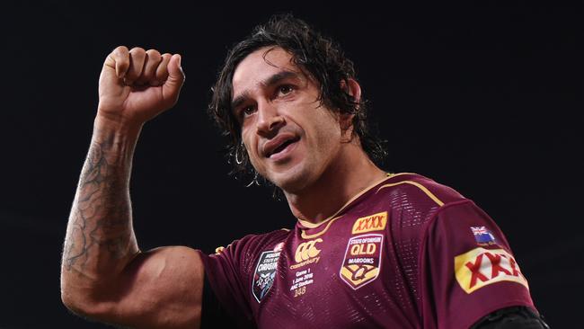 Johnathan Thurston after helping the Maroons steal victory against the Blues in game two.