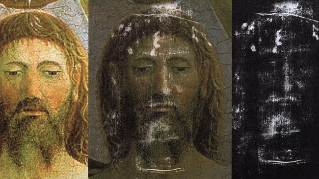 Faces of Jesus taken from the Shroud of Turin.