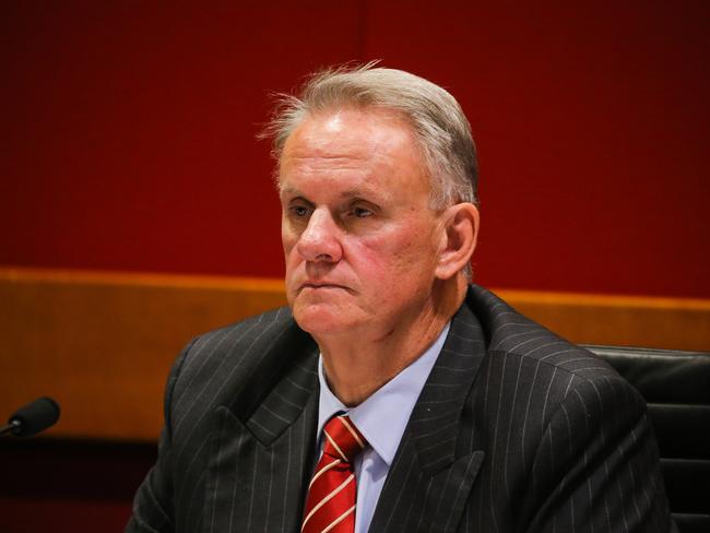 One Nation NSW Leader Mark Latham is seen during Budget Estimates for Education inside NSW Parliament in Sydney. Picture: Gaye Gerard