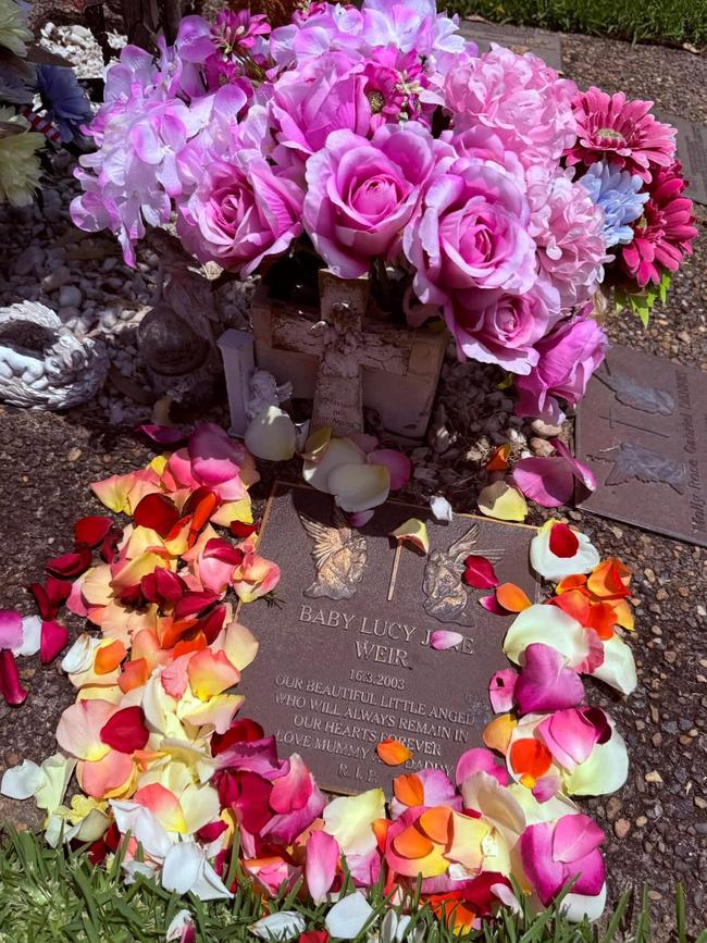 The gravesite of Lucy Weir at Rookwood Cemetery. Picture: Facebook