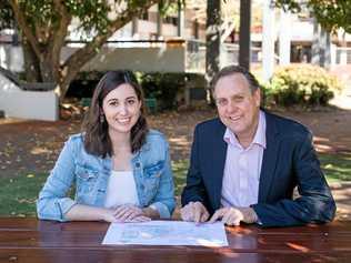 USQ Bachelor of Engineering Honours student Maddy Stahlhut and Professor Kevin McDougall. Picture: USQ/Anna Singleton