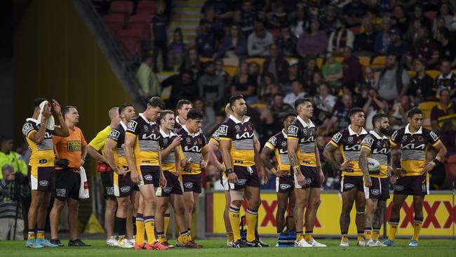 The Broncos' season is in free fall, and the excuses are coming out. Picture: NRL Imagery