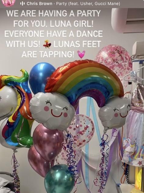 Luna Matenga mother Jessica Feeney's Instagram post about a party for her daughter before her tragic passing.