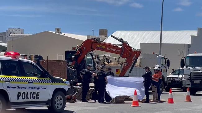 Human bones have been found during a dig at Port Lincoln. Picture: Spencer Gulf Nightly News