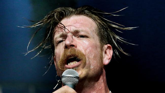 Eagles of Death Metal frontman Jesse Hughes at Bluesfest in Byron Bay. Picture: by Luke Marsden.