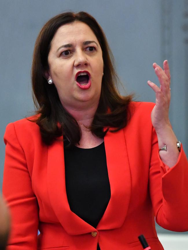The fight between Annastacia Palaszczuk and Robbie Katter is getting ugly. Picture: AAP/Darren England