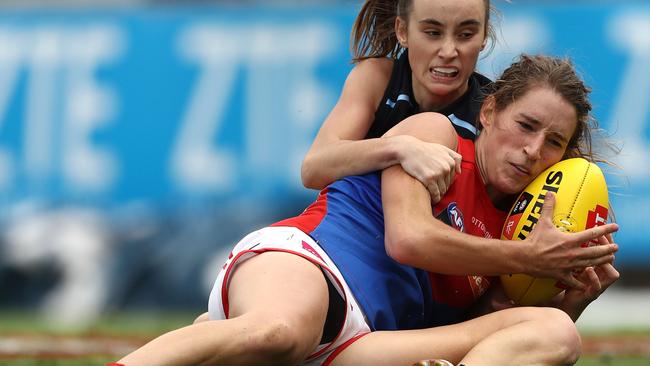 Cat Phillips in action for Melbourne in 2019. Picture: Getty Images