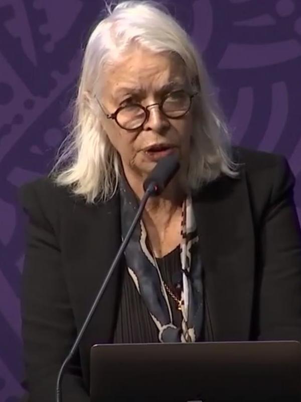 Professor Marcia Langton speaking at a NAIDOC Week event in Queensland on July 7. Picture: Supplied