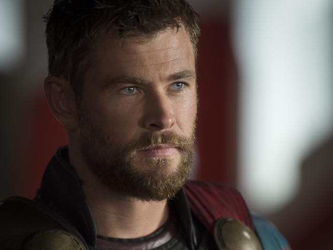 Thor after his haircut, looking a lot more like regular Chris Hemsworth. Photo: Jasin Boland / Marvel Studios