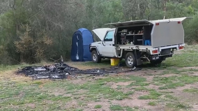 Footage of missing campers' campground in Wonnangatta Valley