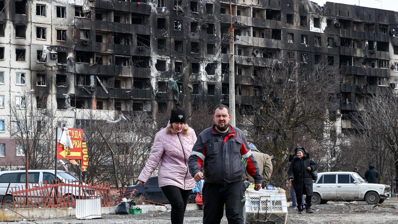 Civilians in Mariupol. Picture: AAP