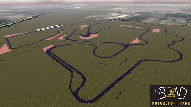 An aerial artist's impression of the circuit.