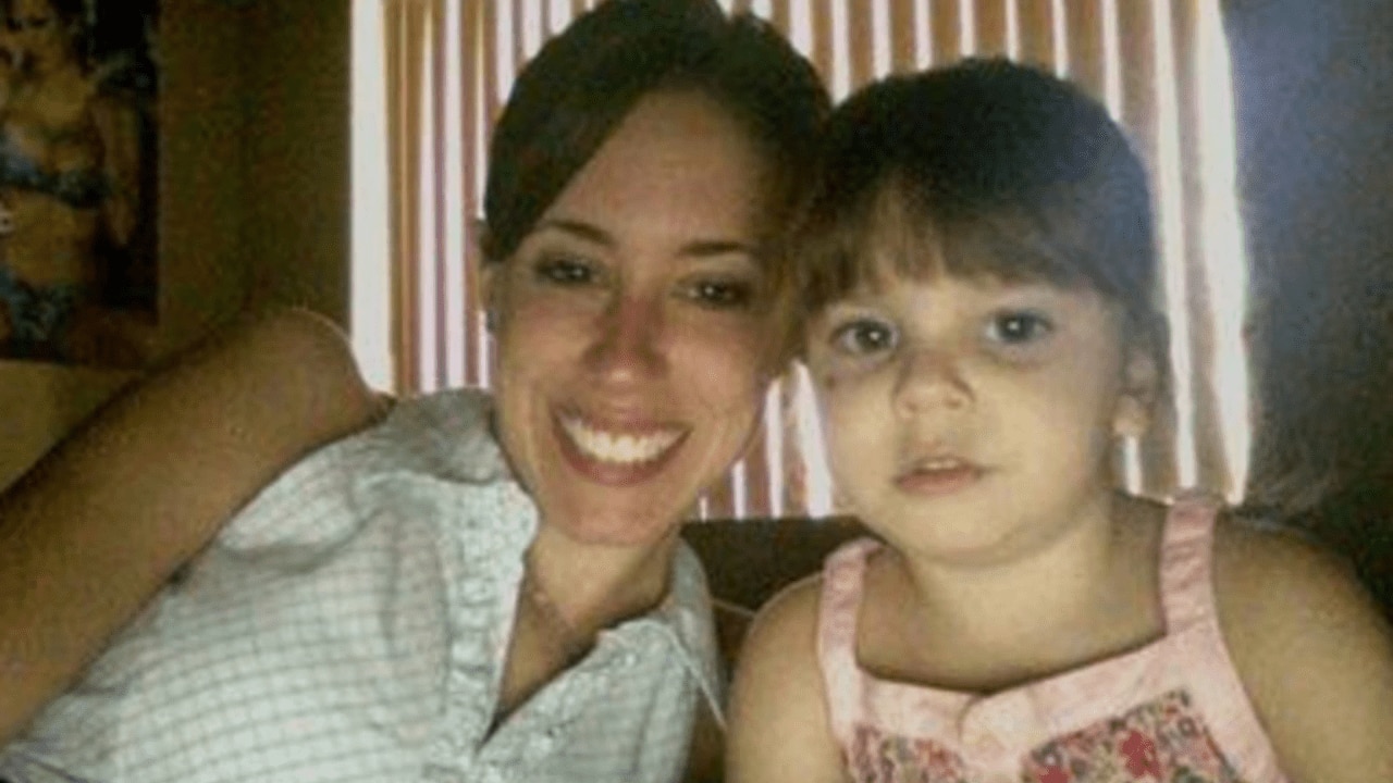 Two-year-old toddler Caylee Anthony and her mother Casey. 