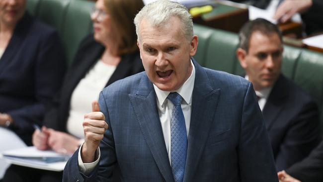 Workplace Relations Minister Tony Burke is “playing with fire” as the economy slows and productivity flatlines. Picture: Martin Ollman/NCA NewsWire