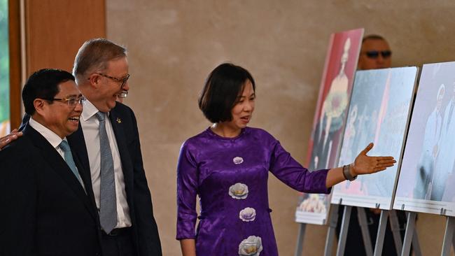 Vietnam's Prime Minister Pham Minh Chinh and Prime Minister Anthony Albanese. Picture: Nhac Nguyen