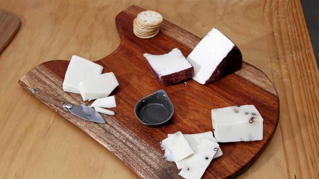 A selection of cheeses produced at the sheep cheesery. Picture: Dominic Elsome