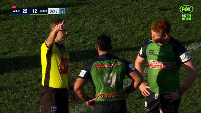 Corey Horsburgh sent off in NSW Cup.