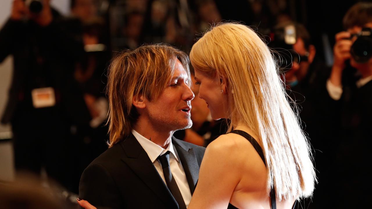 The loved-up couple on a 2017 red carpet. Picture: Tristan Fewings/Getty Images