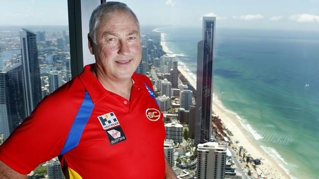 Launch of the ALF Draft at the Skypoint lounge at Q1, Surfers Paradise - Gold Coast Suns Recruitment manager Scott Clayton and CEO of AFLQ Michael Conlan
