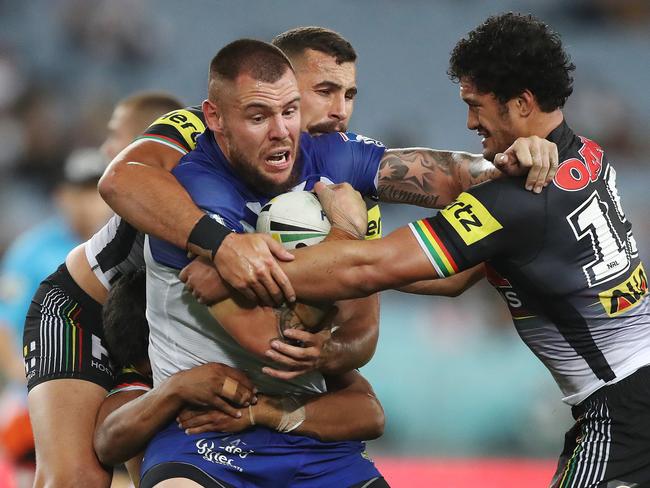 David Klemmer failed to make an impact for the Bulldogs. Picture: Brett Costello