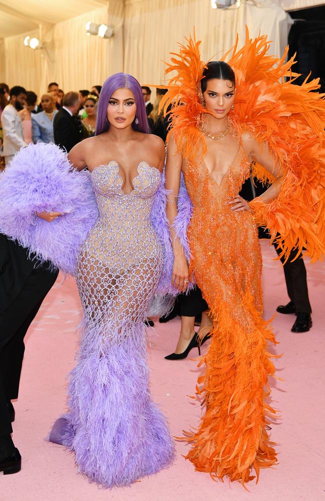 Kylie Jenner and Kendall Jenner, pictured at the 2019 Met Gala, created lucrative social media-fuelled careers from KUWTK. Picture: Getty Images