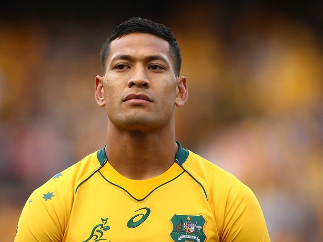 Wallabies star Israel Folau publicly came out against gay marriage. Picture: Cameron Spencer/Getty Images