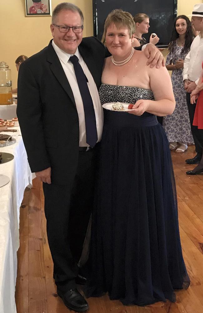 Gavin Dallow and Lisa Hosking at their wedding in March 2017. Picture: Facebook